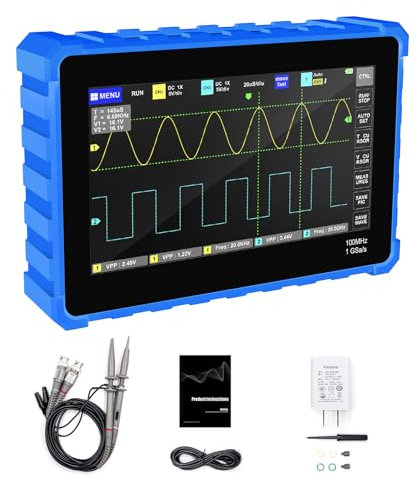 INFURIDER Oszilloskop, Digital Oszilloskop Multimeter, Handoszilloskop with 2 Kanal, Usb Oszilloskop, 100 MHz Bandbreite, TFT-LCD-Display, 1GSa/s Abtastrate