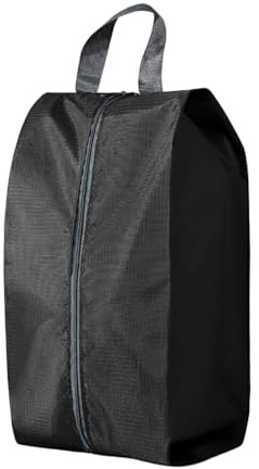 siduytin Lätt och bärbar förvaringsväska för skor håller skor torra Lätt att bära Polyester resesko förvaringsväska Skopåsar, svart, M