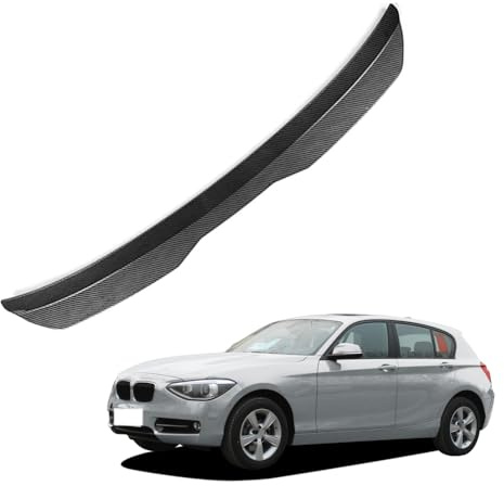 KizmiQ Alerón Trasero,para BMW 1 Series E81 E87 2005 2006 2007 2008 2009 2010 2011 118i 120i Hatchback ABS Carrocería Techo Trasero Spoiler Styling Maletero Coche Spoiler Accesorios,B/Carbon Fiber