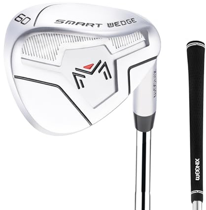 Smart Wedge – Full Face CNC Groove 52/56/60 Degree Golf Wedges for Men,Solid Shots, No Chunking for All Lies,Low CG Design for Bunker Shots (Silver,60 Degrees)