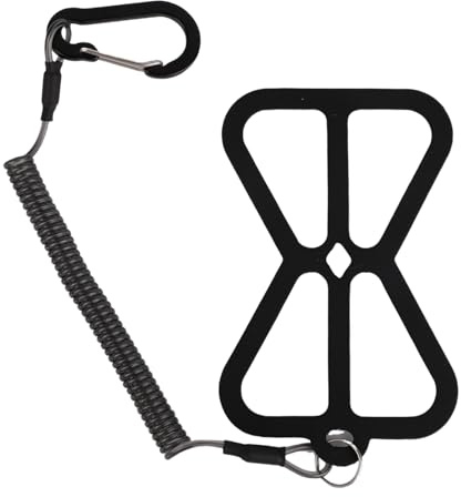 BOXOB Imbracatura Universale Smartphone con Cordino, Imbracatura Silicone Smartphone Pratico Cordino Antifurto per Telefono Accessori Protezione per Esterni Dispositivi 6,1 a 6,8 Pollici(Nero)