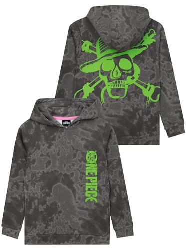 One Piece Felpa Bambino, Felpa con Cappuccio Anime, Felpe Ragazzo, Grigio 8-9 Anni