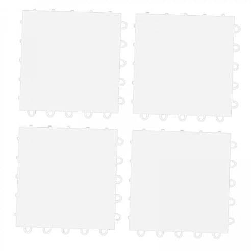 F Fityle 2X 4X Tapis de Hockey Planche de Hockey sur Glace 25cm X 25cm Surface Lisse Intérieur Extérieur Maison Patinage à roulettes Balle Pratique Tapis de So