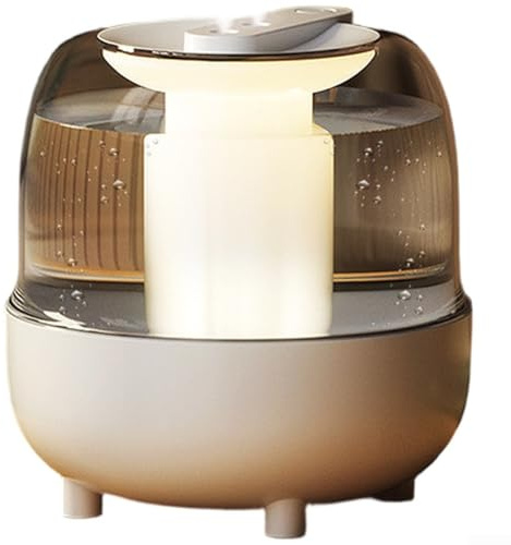 ComfyHarbor Desktop Humidifier 4L Water Tank Digital Display Mist Maker with Aromatherapy Quiet Moisturizer for Office Home Bedroom(4L white)