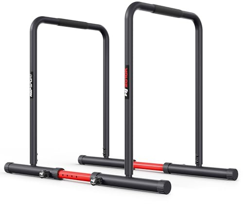 HOP-SPORT® Barres de dips HS-2010K, Barres parallèles Musculation pour entraînements au Poids de Corps à Domicile, Station pour Pompes et dips, Max 500 kg