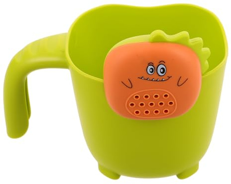 MOLUCKFU Bath Hair Washing Cup with Ergonomic Handle Cartoon Design Rinse Cup for Controlled Water Flow Bath Scoop Made of Safe PP Material for Gentle Hair and Body Rinsing