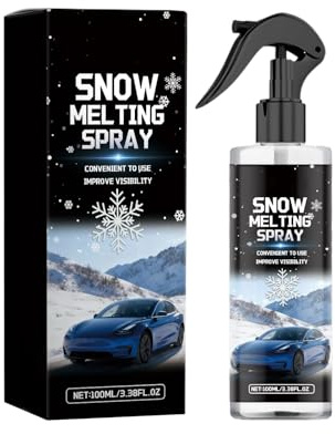 Antighiaccio per parabrezza auto, scioglie rapidamente ghiaccio//neve, 100 ml, spray antigelo per auto, spray antighiaccio antigelo per vetri, agente sciogliente ghiaccio, facile da usare, per pre