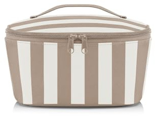 reisenthel coolerbag S Pocket summerstripes Coffee – kylväska med ovansida av återvunna PET-flaskor – perfekt för lunch på språng