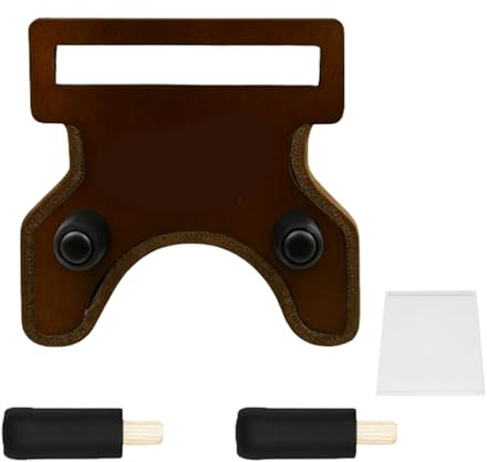 Xiuganpo Gitarrväggfäste, Mörkröd Ek-gitarrhängare med Valspår och Tjock Stoppning för Akustisk Elbas, Hemmaträning, Studior, 5.12x4.92x0.71in (Mörkröd)