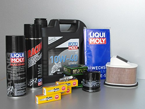 Wartungs - Set Kawasaki Z750 Bj 07-10 ZR750, Oelfilter, Zündkerze, Kettenfett Motorrad
