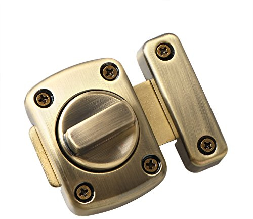 Sayayo Chiavistello per Bagno Ruota Cancello Serratura Porta Catenaccio Porta Chiavistello per Porta in Legno, Bronzo, EMS220U-Q