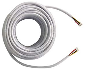 TMEZON Câble d'interphone Video 4fils 15M, Câble d'extension Rallonges électriques Couleur AWG24/0.3mm² pour interphone/intercom vidéo Porte système, Moniteur et Sonnette,Video doorphone