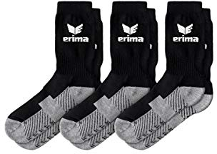 Erima Unisex 3er Pack Sportsocken, Schwarz, 39-42 EU