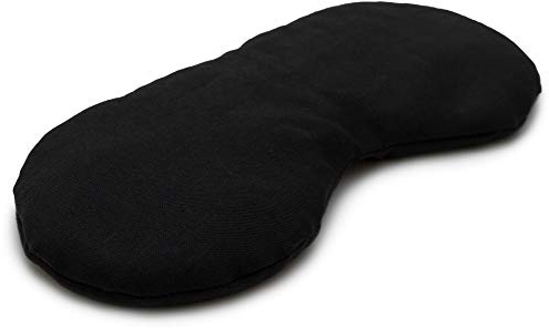 Coussin pour les yeux, masque rafraîchissant et coussin rafraîchissant pour les yeux, alternative naturelle au masque en gel avec graines de lin (noir)