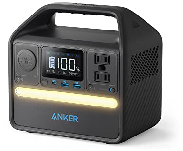 Anker 521 Portable Power Station Upgraded with LiFePO4 Battery, 256Wh 6-Port PowerHouse, 300W (Peak 600W) Solar Generator (Solar Panel Optional), 2 AC Outlets, 60W USB-C PD Output, Outdoor Generator