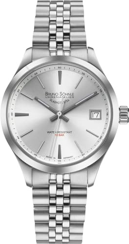 Damklocka original ny Bruno Söhnle – Turin II liten damklocka silver kvarts 34 mm – 17-13226-242, Armband