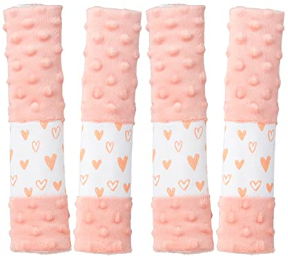 4 Stück Gurtpolster Auto Kinder Mädchen,gurtschutz kinder auto,Kinder Auto Sicherheitsgurt,Gurtschoner Kissen Autositz Gurt Fahrradsitz Gurt Gurtpolster für Sitzerhöhung Gurtschutz (Rosa 25 * 5.7cm)