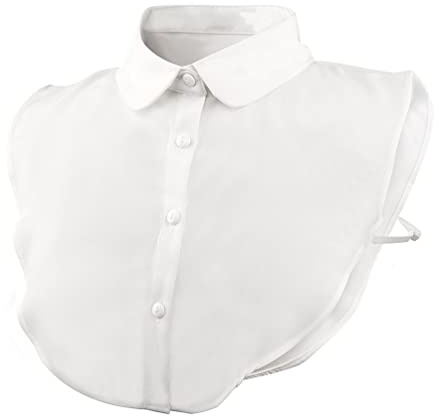 HREDZEO Fake Collar,Shirt Collar Detachable Collar Women's Half False Shirt Collar White Fake Shirt Collar Cotton Half Shirts False Doll Collar for Sweaters Collarless