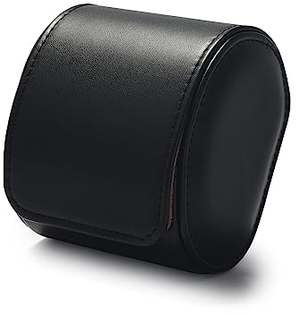 Oirlv PU Pelle Scatola Orologi, Scatola porta Orologi Uomo,Per Viaggio,Natale,Anniversario,Compleanno(Nero)
