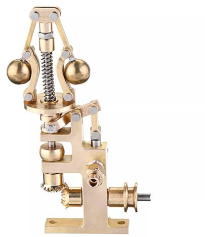 Mini Steam Engine, Brass Steam Engine Model Flyball Governor with 3mm Steam Tube Port Toy Mechanical Science Toys Desktop Decoration for Adult Kid - 5.8 x 3.6 x 9.cm