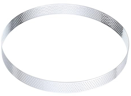 QUARKZMAN Anelli per Torte Acciaio Inossidabile 7.1 Cerchio Metallo Perforato per Dolci Mousse Anello per Torta Rotondo Antiaderente per Cucina Domestica Strumento Produzione Formaggio