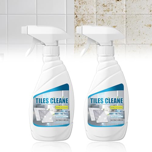 Tile Grout Cleaner Sprayer, Fliesenreiniger Extra Stark Fliesen und Fugenreiniger Sprühgerät, Feinsteinzeugreiniger und Fliesenreiniger, Fugenreiniger für alle Arten (2, 100ml)