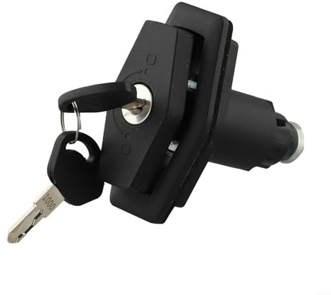 Push Door Lock With Keys,Cabinet Locker Replacement Push-Pop Locking System,For Caravan Camper Compartment Nylon Zinc Alloy,Black