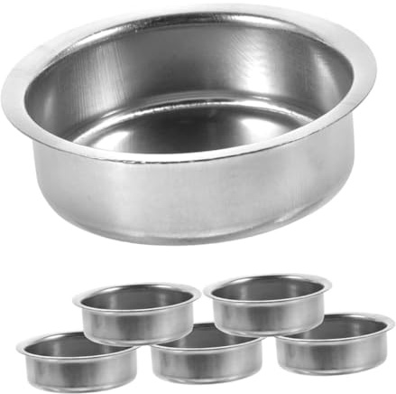 ERINGOGO Piatto di Ricambio Design Elegante in Acciaio Inossidabile Argento Set 6 Pezzi e Uso Versatile per Bruciatore Incenso Arabo per Casa e Ufficio