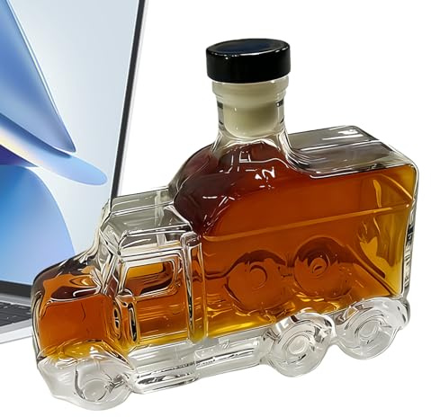 Caraffa per vino – Design di caraffa soffiata a mano, collo lucidato, corpo di visualizzazione trasparente, elemento centrale artistico che favorisce una ventilazione morbida e un equilibrio dei