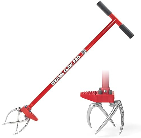 Garden Weasel Claw Pro - 3-in-1 Cultivate, Loosen, Aerate, Weed Gardening Hand Tiller, Twist Weeding Tool, Digging Fork, Cultivator, Soil Loosener 91334