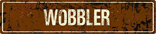 ANY AND ALL GRAPHICS WOBBLER 4x18 Brown Grunge Style Rustic Vintage Look Novelty Aluminum Street Sign