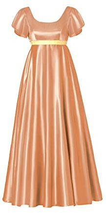 kinstell Vestidos de la Regencia para mujer, vestido de satén vintage de los años 1800, vestido de la Regencia con fajín, vestido de té victoriano para fiesta
