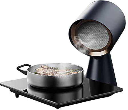 Portable Cooker Hood, Desktop Cooker Hood with 2 Gears Mode (2600/3600RPM), Low Noise Washable Strong Suction Power Mini Range Hood, for Indoor Barbecue, Hot Pot