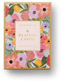 RIFLE PAPER CO. Garden Party Themed Playing Cards for Adults, Standard Deck of Cards for Card Games and Poker at Home or Party, Beautiful Printed Floral Design