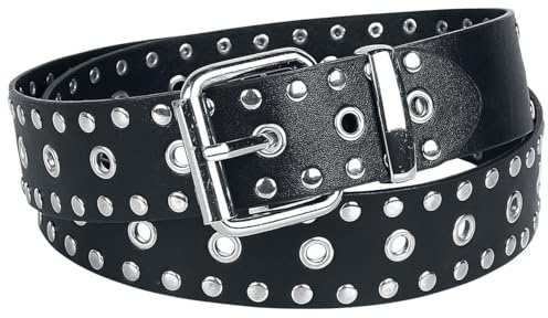 Rock Rebel by EMP Unisexe Ceinture noire avec clous argentés Standard
