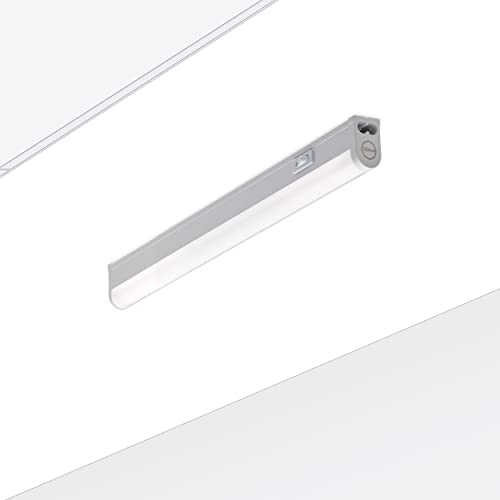 Oktaplex Riga Unterbauleuchte Küche LED neutralweiß 4000K 28cm Unterschrankleuchte mit Schalter weiß 230V erweiterbar Küchenbeleuchtung 370 Lumen 4W