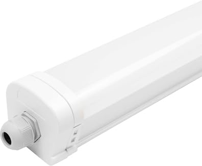 Ledvion - 1 pieza, pantalla estanca, 120cm, IP65, 36W, 130 lm/W, Blanco frío, 6500K, Impermeable, lámpara de techo para garaje, de bodega, tubo led, almacén