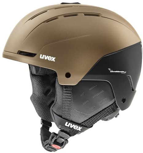 uvex Stance - robuster Skihelm für Damen und Herren - individuelle Größenanpassung - optimierte Belüftung - Brown - 51-55 cm
