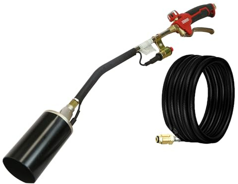Chapin 75113: Heavy Duty Propane Weed Burner Torch, with 6.5 Feet PVC Hose, 340,000 BTU, Trigger Flame Engagement, 20 Lb Connection, Electric Piezo Ignition with Gas Valve, Propane Tank Not Included