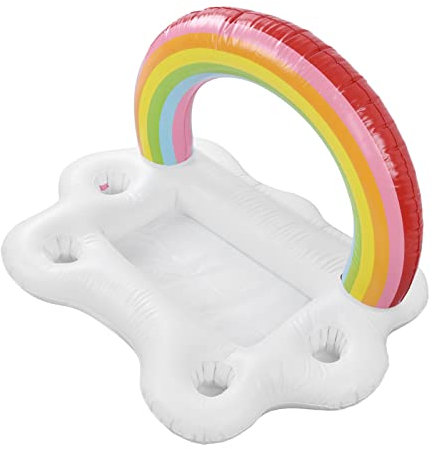 Porte-Boisson Gonflable Arc-en-Ciel, Boisson Flottante, Salade, Barre de Service de Fruits, Porte-Boisson Flottant pour Piscine, Outil de Flotteur, été, Plage, Loisirs,