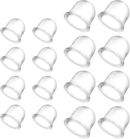 16 PCS Primer Bulb Universal Petrol Fuel Primer Bulb Lawnmower Oil 19mm and 22mm Mower Air Purge Pump Oil Cup Transparent Large Carburetor Oils Cup for Chainsaws Blower Lawn Mower Trimmer Cutter Hedge