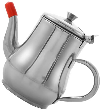 Alipis Aceitera De Acero Inoxidable 400ml Colador Antigoteo, Recipiente Para Almacenar Aceite De Cocina y Grasa, Práctico Para Uso Doméstico y Control De Aceite La Cocina