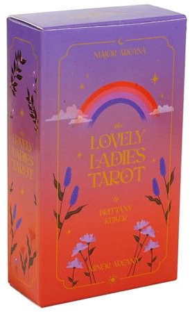 78 Pieces Oracle Deck, Lovely Ladies Tarot Cards, Full English Beautiful Lady Fate Divination, 130g Family Entertainment Fortune-Telling Board Game Spiritual Insight