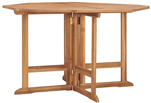 MBDRKVGF Solid Teak Wood Folding Garden Dining Table, Square Outdoor Patio Furniture for 4, Compact Foldable Deck Table for Backyard Balcony Dining