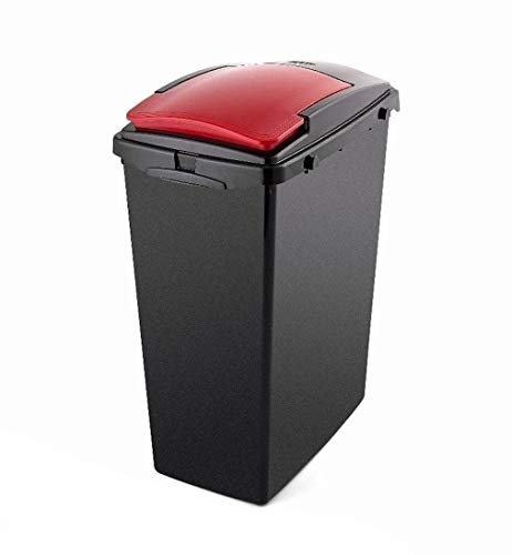 Addis Plastic 40Lt Waste Recycle Bin with Lid (Red)