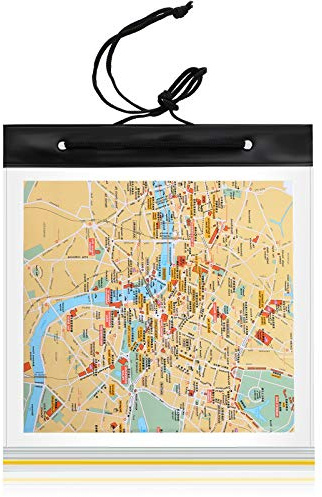 Sumind Estuche Impermeable de Mapas Cubierta de Mapa Transparente Bolsa de Mapa de Camping Funda de Mapas de Senderismo de PVC con Ventana Transparente y Correa de Cuello (1)
