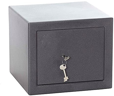FELGNER Tresor ES 27 KL - Möbeltresor Dokumententresor | Feuerschutz-Isolierung | Einbruch-Widerstandsgrad S2 | Schlüssel Schloss | vorbereitet zur Boden- und Wand-Verankerung | Bohrschutz