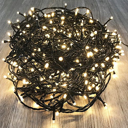 480er LED Lichterkette für innen und Außen warmweiß Kabel grün 33 Meter Weihnachtslichterkette