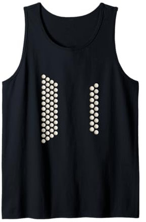 Steirische Harmonika Kostüm, Ziehharmonika Quetschn Knöpfe Tank Top