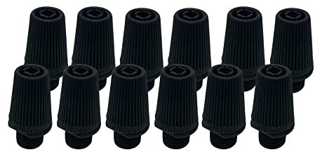 HALOTEC | Pack de 12 Serre-câbles Presse-étoupes | Noir | Fixation et maintien de câbles électriques pour Douilles | Protection et Sécurité | Fabrication Italienne